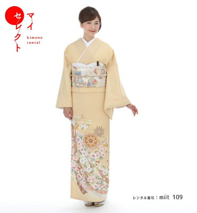 miit_109】金糸刺繍の鶴と宝相華(ほうそうげ)文様でドレッシイな装いを