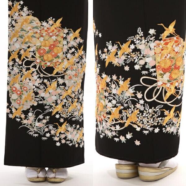 金駒刺繍の千羽鶴で永遠の喜びを願う留袖｜着物レンタルマイセレクト