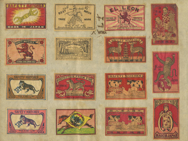 古書古本 Totodo：マッチラベル 貼込シート 5葉セット