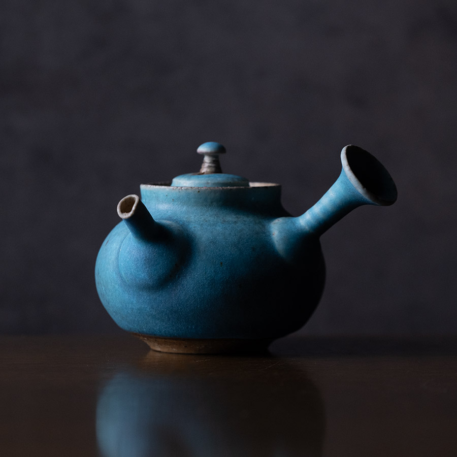 抹茶茶碗 |【共箱付】青茶碗 (SOY-203) 作家「山田想」