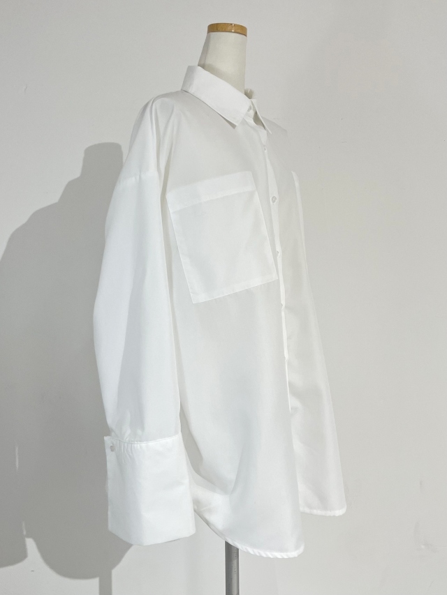 ビッグカフスオーバーサイズブロードシャツ