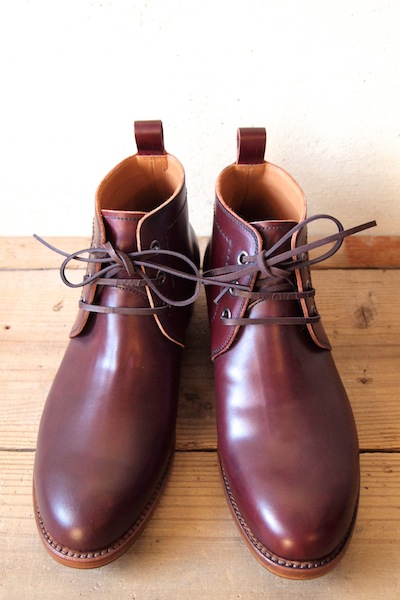 chausser (ショセ) C-7120 コードバンチャッカブーツ, バーガンディー