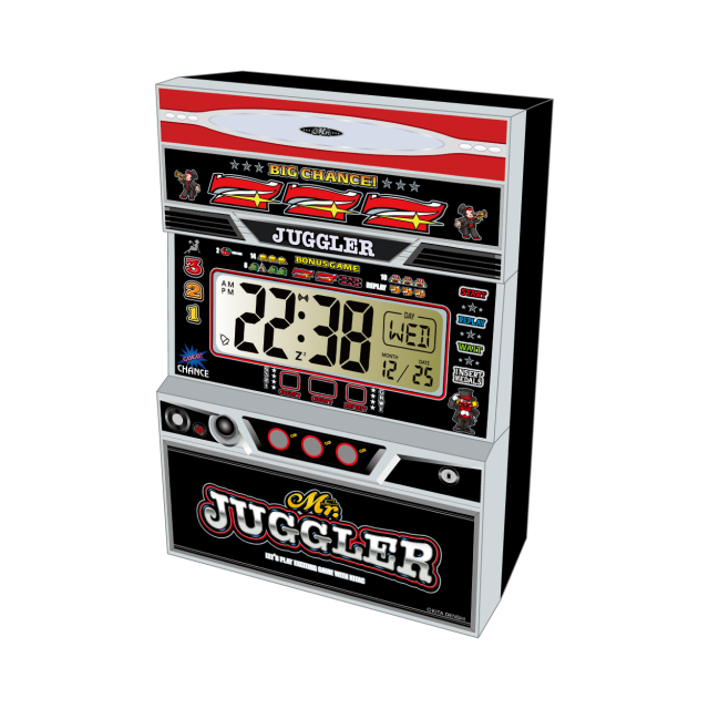 ジャグラー スロットクロック 置き時計 カレンダー アラーム時報