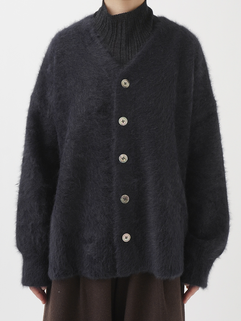 フォックスカシミヤVネックカーディガン