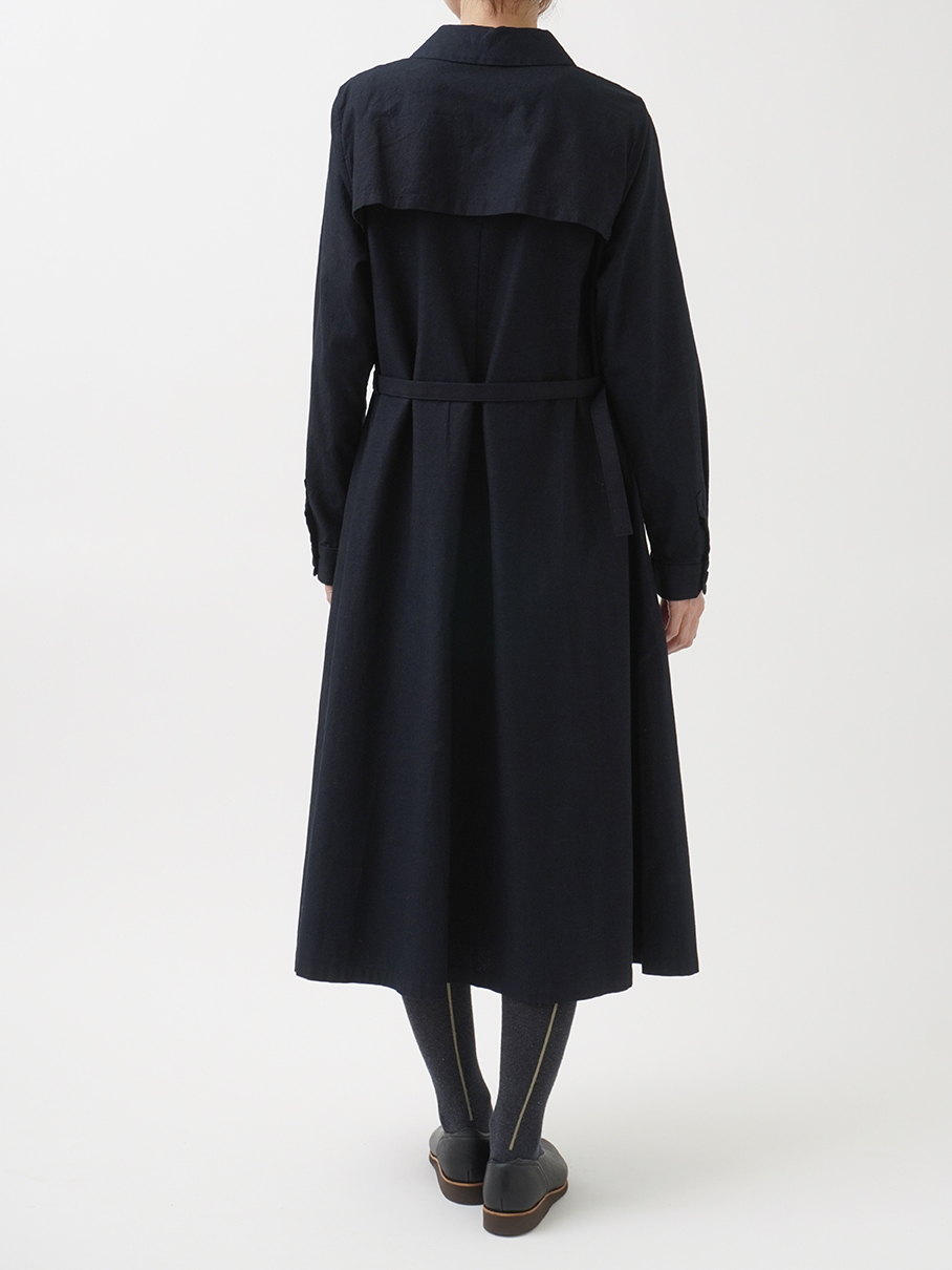 16／－ID平織 シャツワンピース