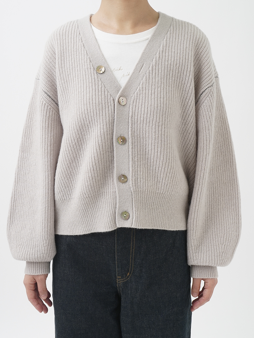 9Gメリノウール ワイドスリーブカーディガン