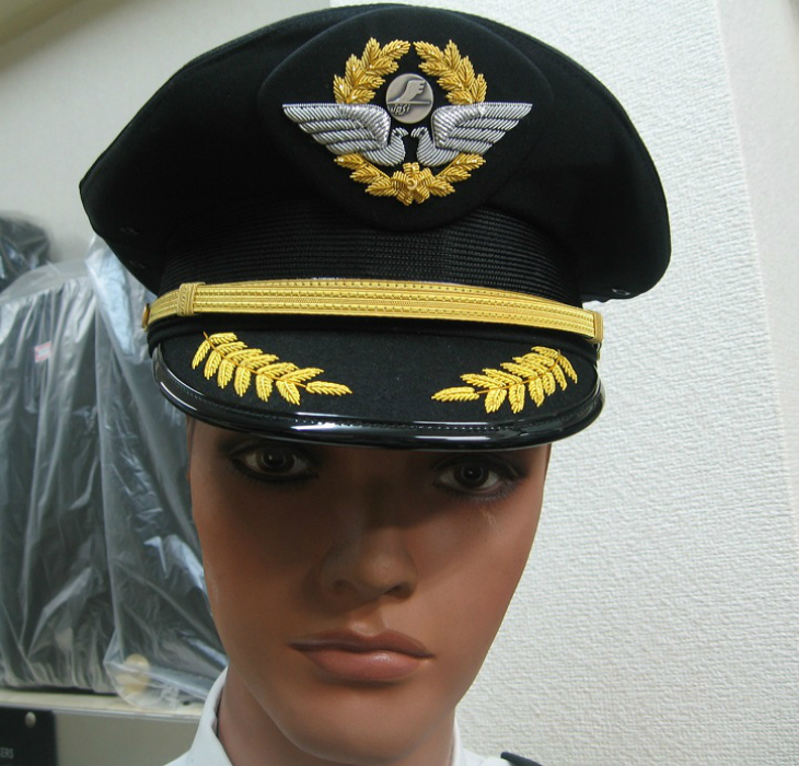JAL-Typeパイロット制帽（ブラック）キャプテン 56cm パイロットハウス