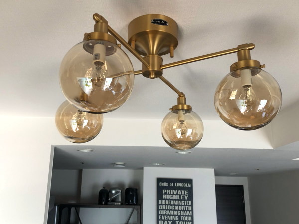 送料無料 MOON TOP CROSS （ムーントップクロス ）4灯ガラスシーリング