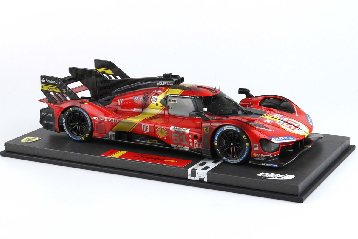 BBR P18235DIRTY 1/18 Ferrari 499P Winner Le Mans 2023 End Of Race