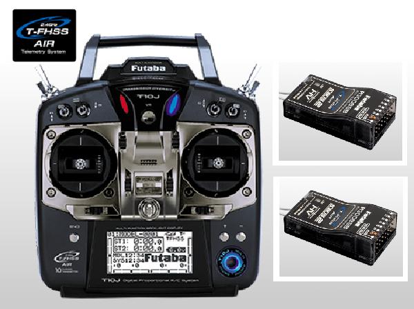 Futaba 10J T-FHSS 飛行機用 R3008SBX2個付 モード1 R／C ネット