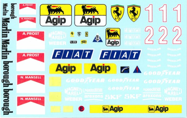 MSMクリエイション 1/12 フェラーリ 641/2 (F1-90) フルデカール