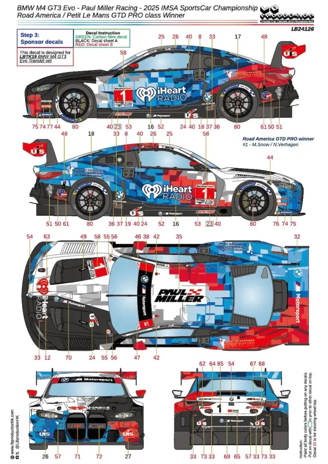 予約] LBプロダクション 1/24 BMW M4 GT3 Evo IMSA ロードアメリカ