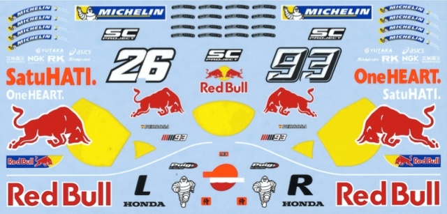 ミュージアムコレクション 1/12 ホンダ RC213V 2017 追加デカール