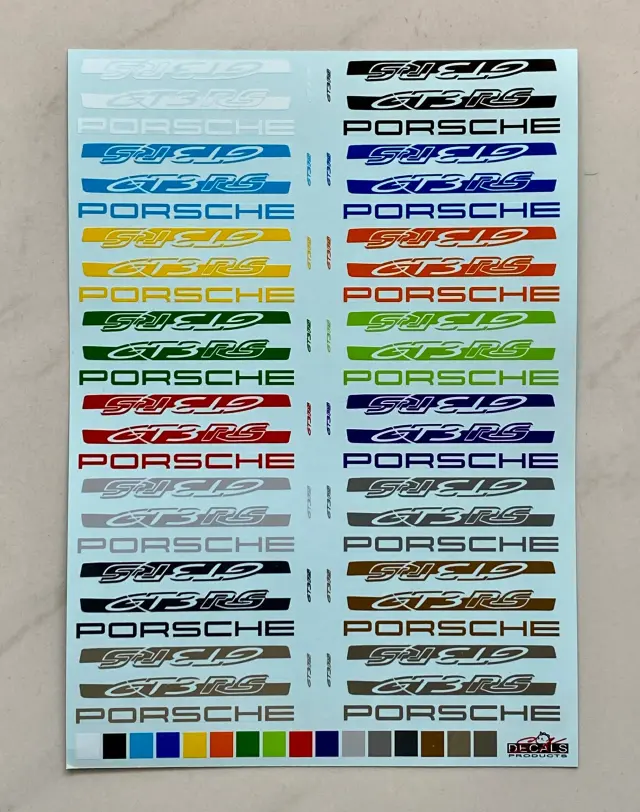 SK decal 1/24 ポルシェ 911 GT3 RS ストライプロゴ オプション