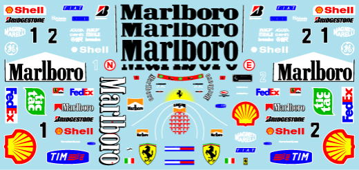 ミュージアムコレクション 1/20 フェラーリ F2001 2001 フルデカール