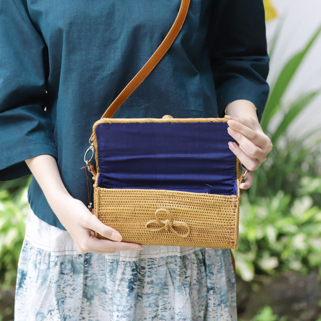 アタショルダーバッグ かぶせ蓋付きミニ (NAB674) Rosily(ロージリー