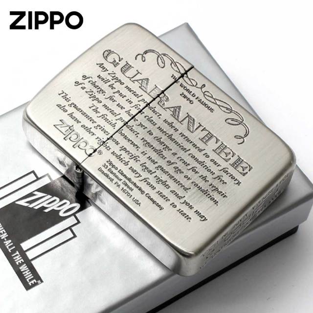 Zippo ジッポー 1941レプリカ ギャランティー柄 保証書 シルバー