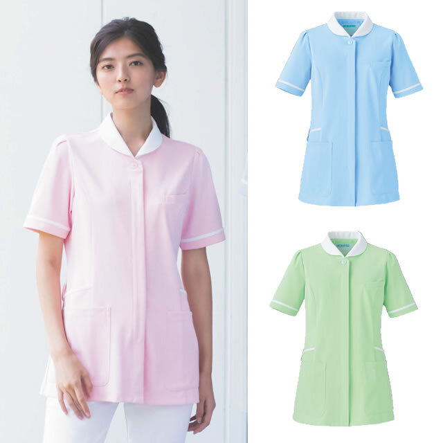 KAZEN(カゼン)776-21 776-22 776-23 レディスジャケット半袖｜ドクター