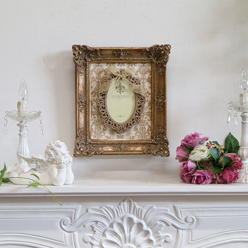 2WAYフォトフレーム アンティークゴールド 1枚用(写真立て)｜おしゃれ