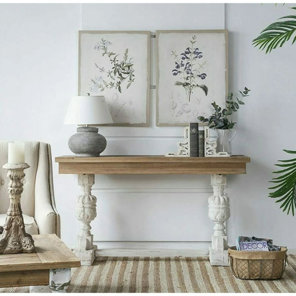 シャビーシック アンティークホワイト コンソールテーブル 幅150cm 長