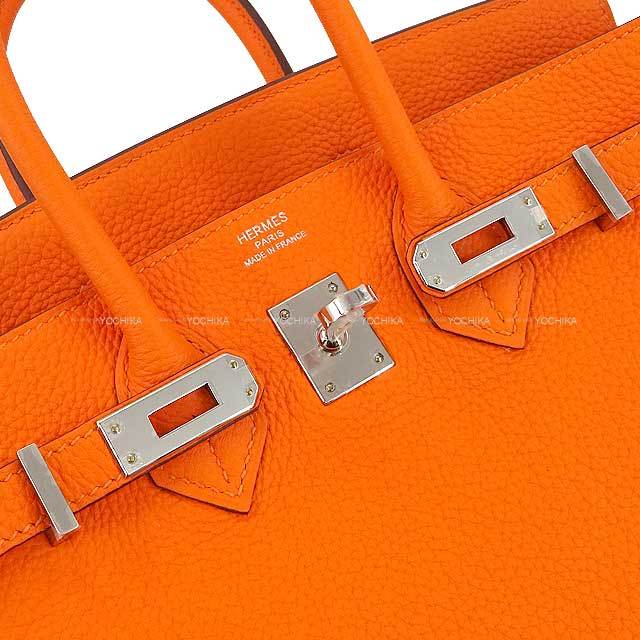HERMES エルメス ハンドバッグ バーキン25 オレンジミニウム (オレンジ