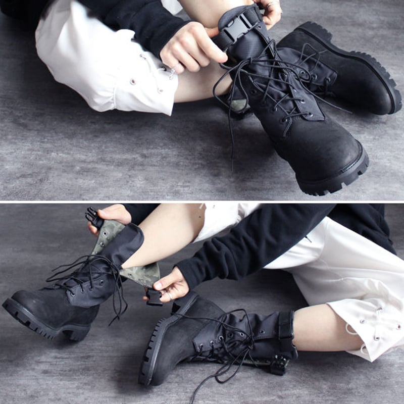 Timberland】 迷彩柄2wayハイカットヌバックレザーミリタリーブーツ