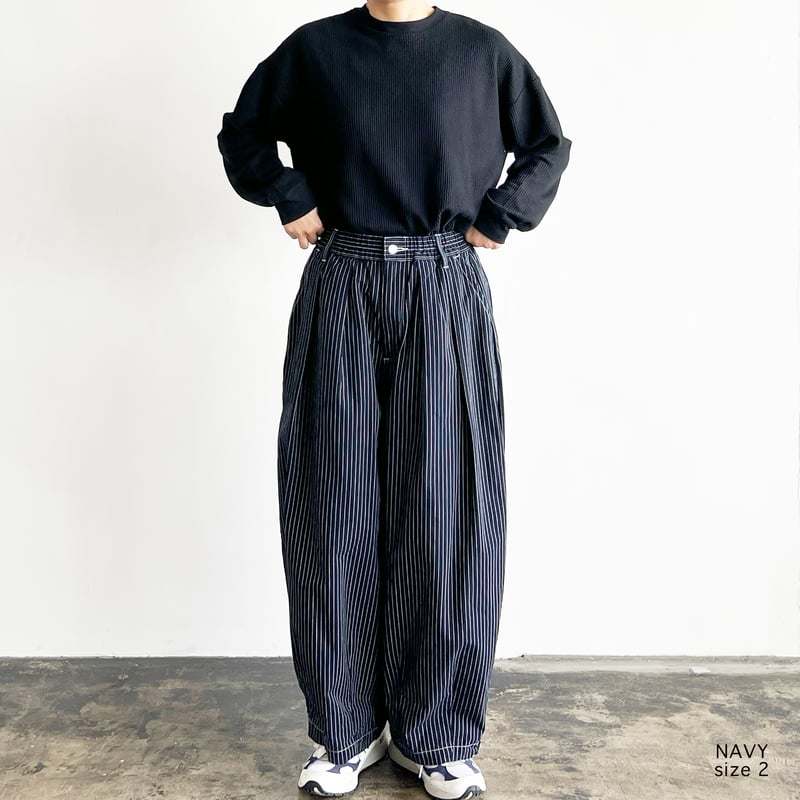 PENCIL STRIPES CIRCUS PANTS ペンシルストライプ サーカスパンツ A
