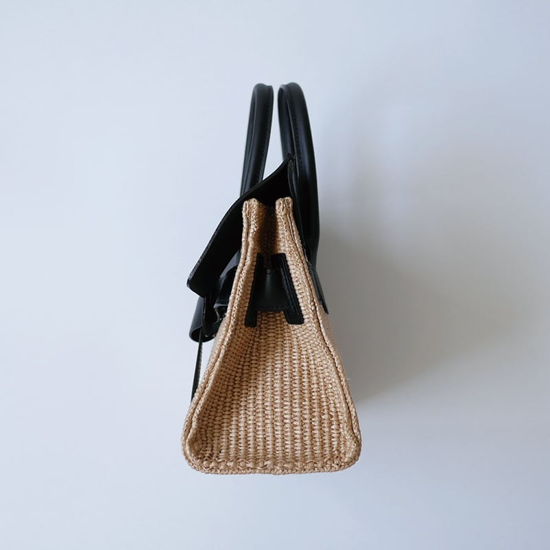 VIOLAd'ORO｜ヴィオラドーロ ｜ラフィアシートレザーBAG SANDRO｜V