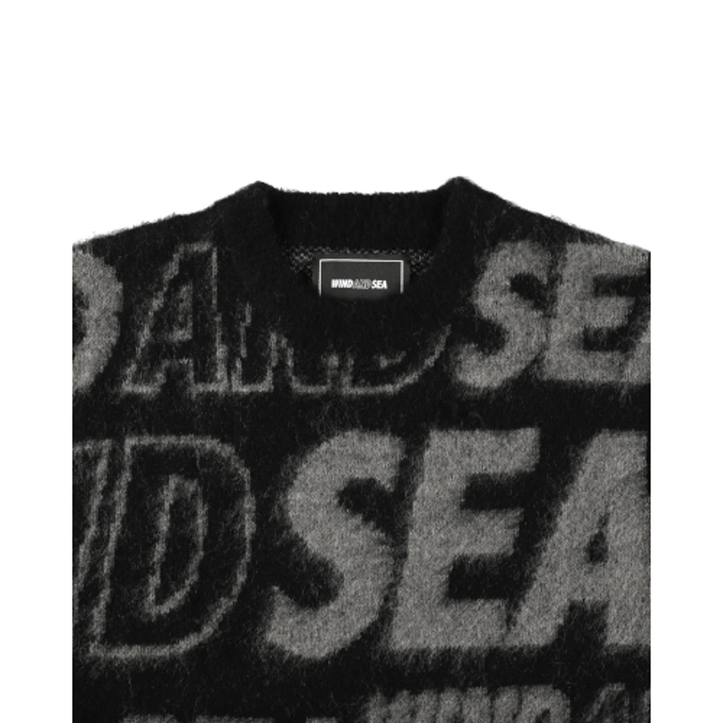 WIND AND SEA / Shaggy Logo Knit Sweater | KNOWL