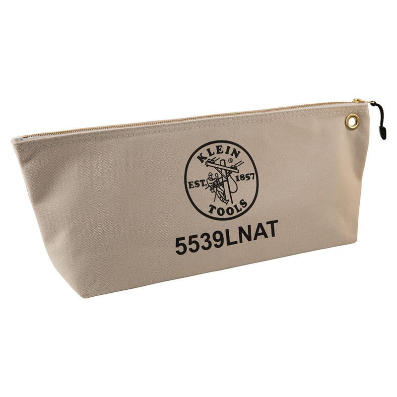 KLEIN TOOLS】5539LNAT Zipper Bag, Large Canvas