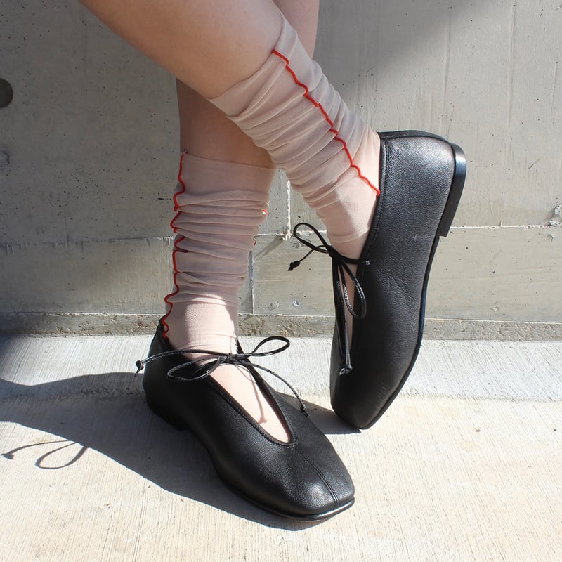 LACE UP BALLET【BLK-BLK】/ SUI | SUI(スイ)公式通販サイト
