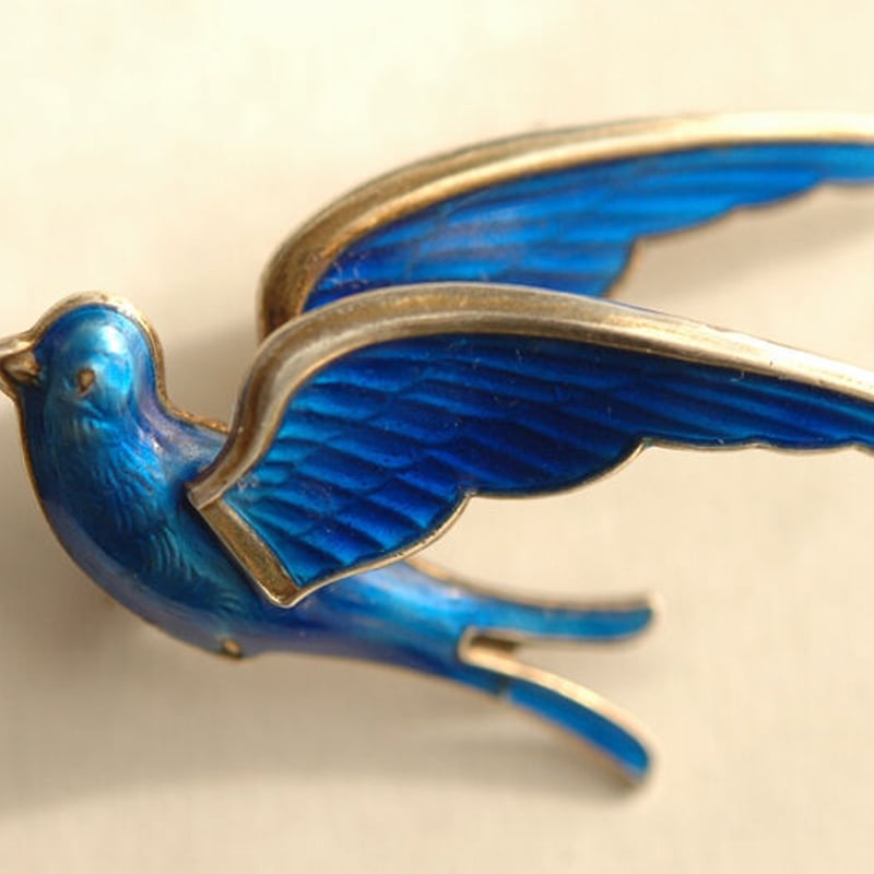 デヴィッドアンデルセン 青い鳥 ブローチ デヴィッドアンデルセン 青い