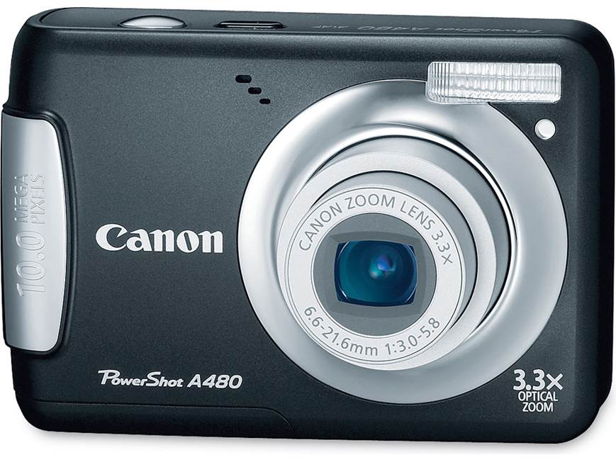 Canon PowerShot A480 (Black) 10-megapixel digital camera with 3.3X