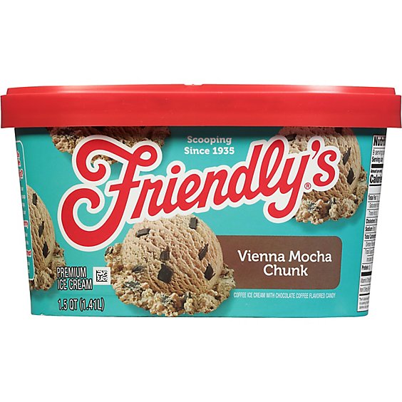 Friendly's Vienna Mocha Chunk Premium Ice Cream Tub - 1.5 Quart
