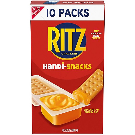 Handi-Snacks RITZ Crackers 'N Cheesy Dip Snack Packs - 10 Count