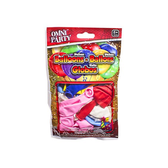 Omni Balloon Helium 9 Inches - 18 Count - jewelosco