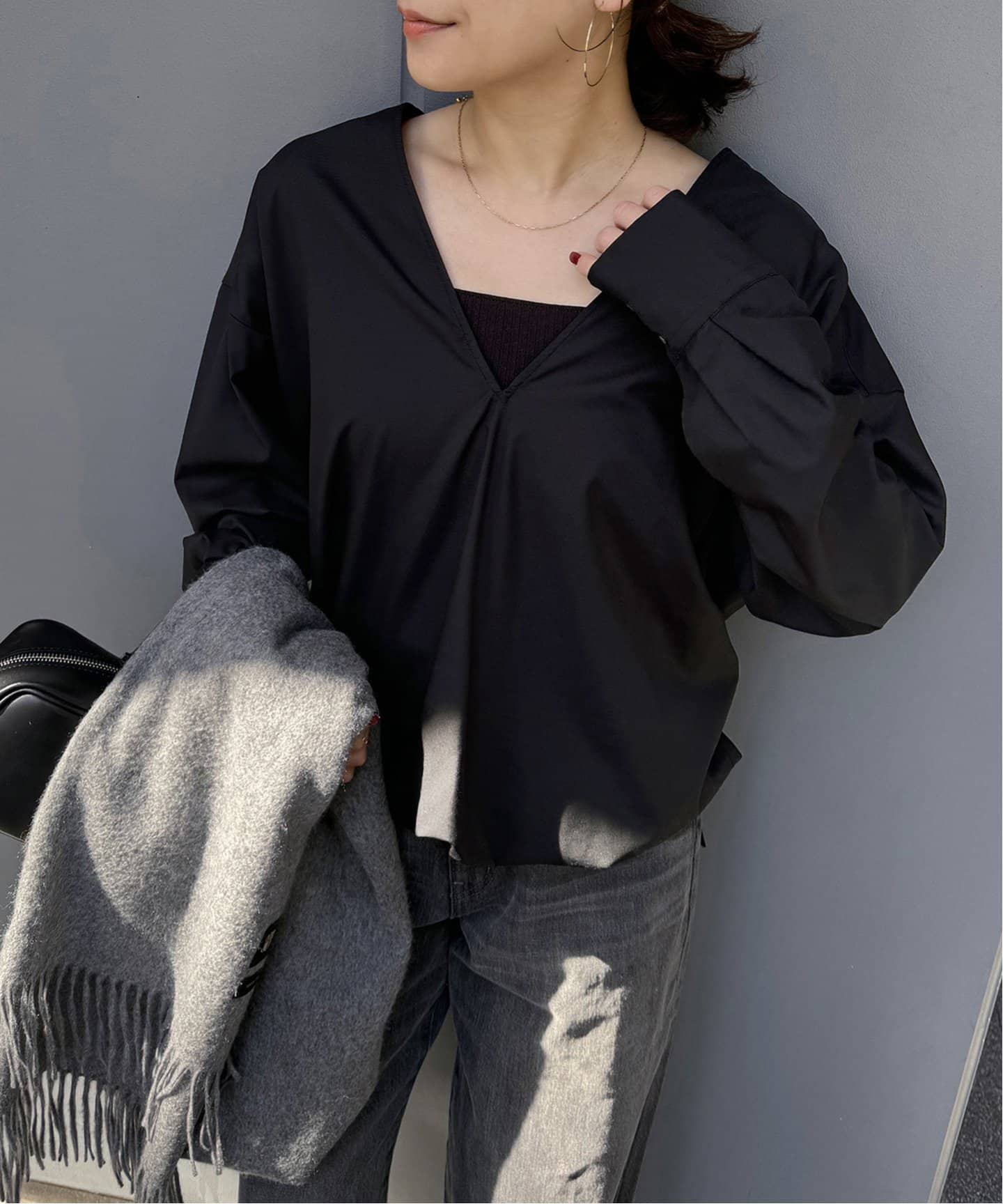 クリアツイルVネックブラウス（シャツ／ブラウス）｜JOURNAL STANDARD