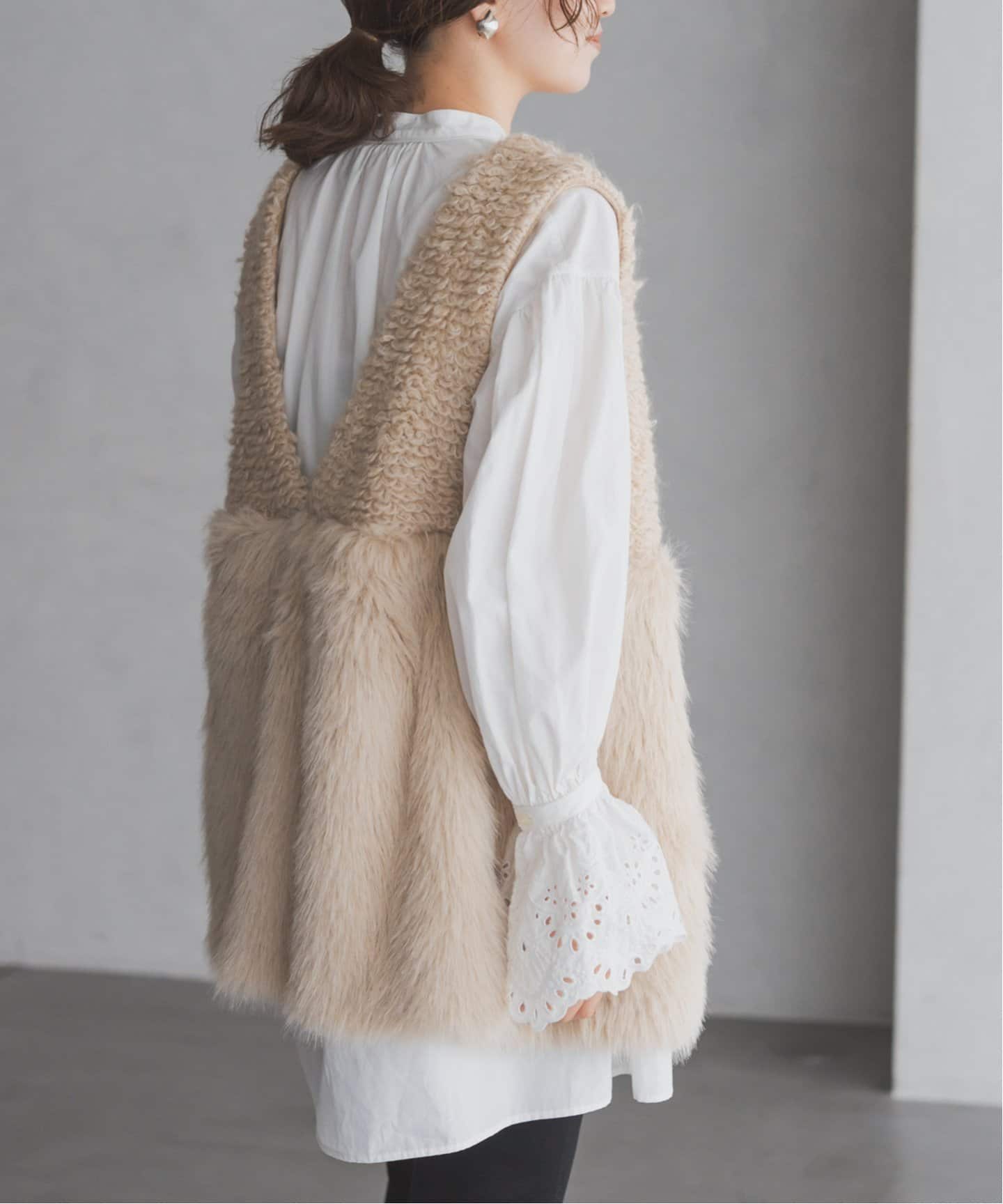 オーガニックコットン スキッパーチュニックブラウス（シャツ