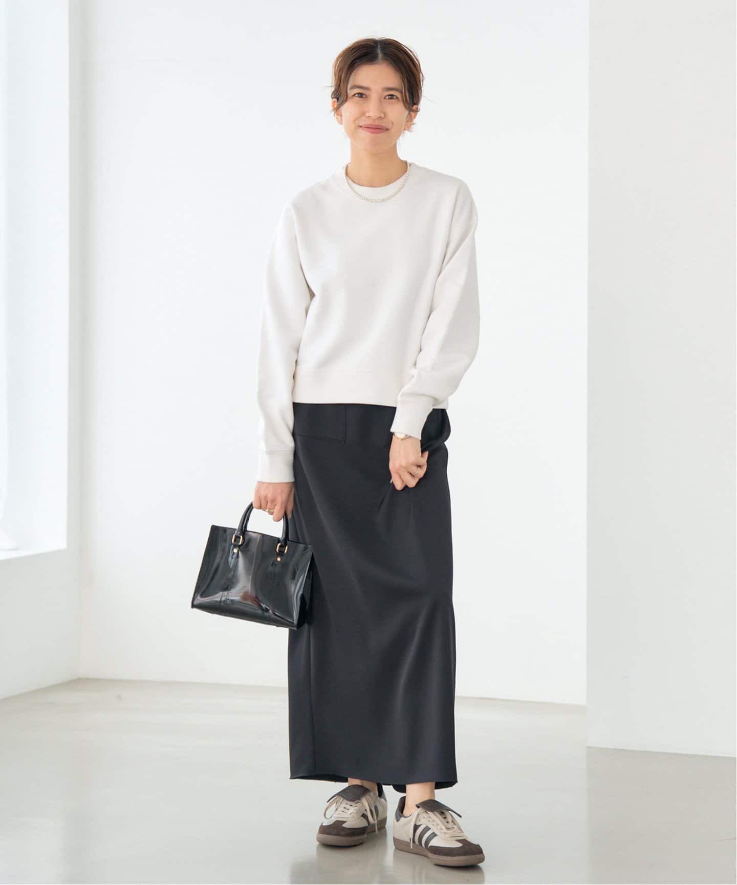 追加4》コットン裏毛クロップドプルオーバー（スウェット）｜IENA