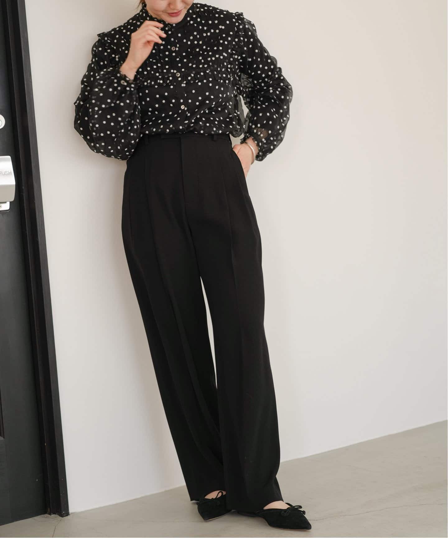 追加》楊柳フリルピンタックブラウス（シャツ／ブラウス）｜IENA