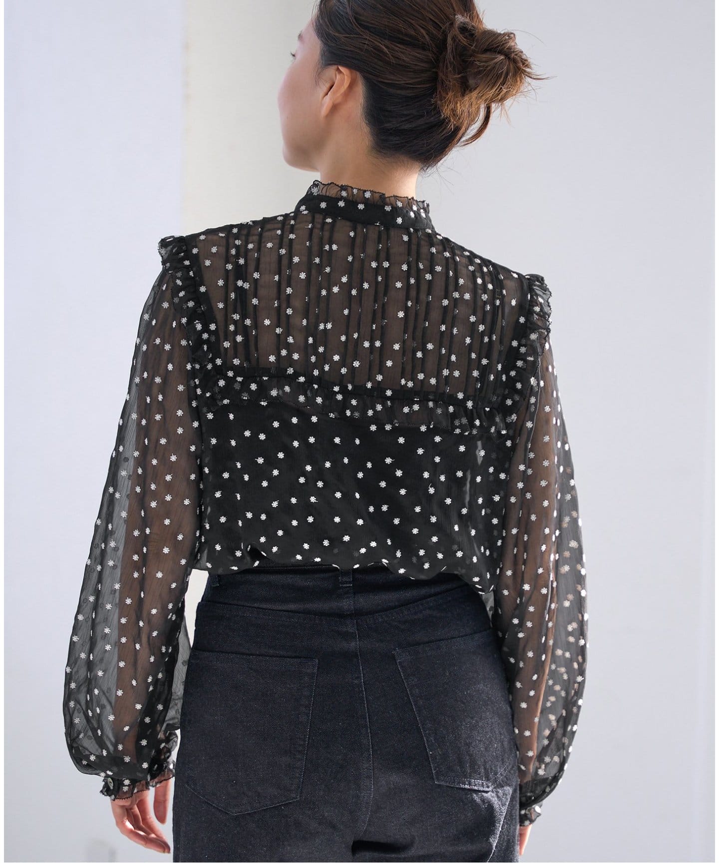 追加》楊柳フリルピンタックブラウス（シャツ／ブラウス）｜IENA