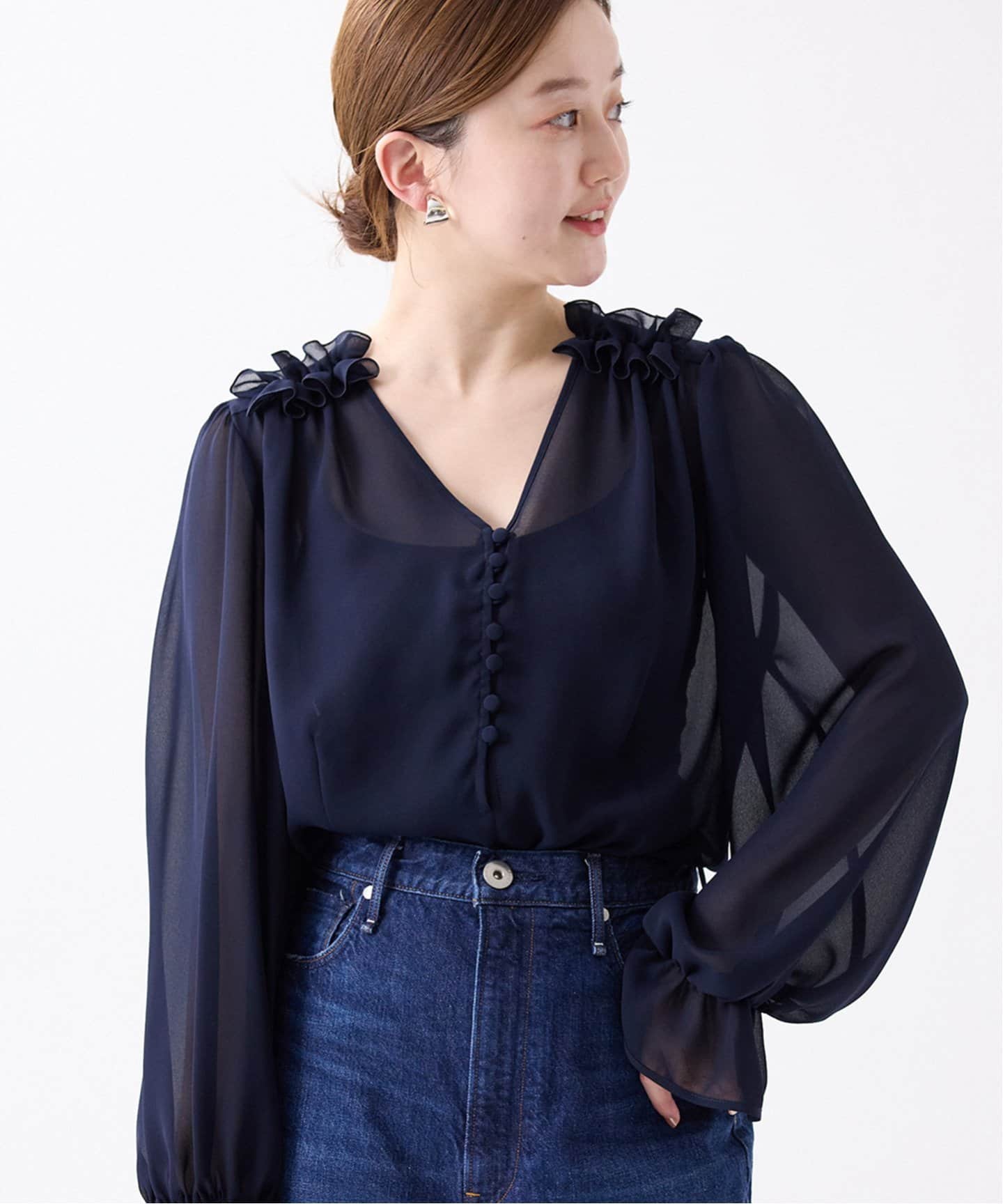 ドットフリルブラウス（シャツ／ブラウス）｜IENA（イエナ）の通販