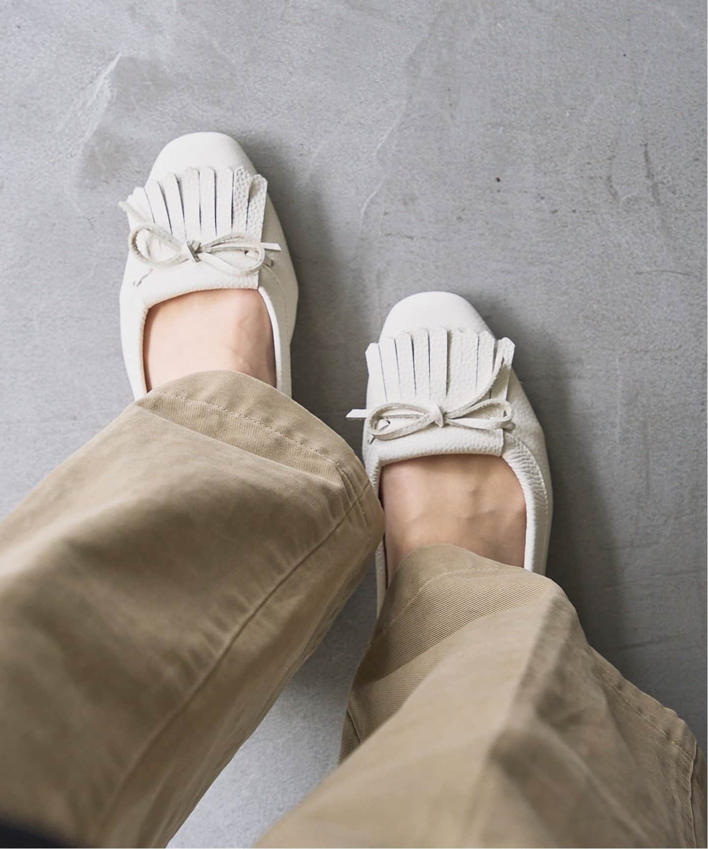 追加》レザーキルトタッセルフラット（フラットシューズ）｜LE TALON