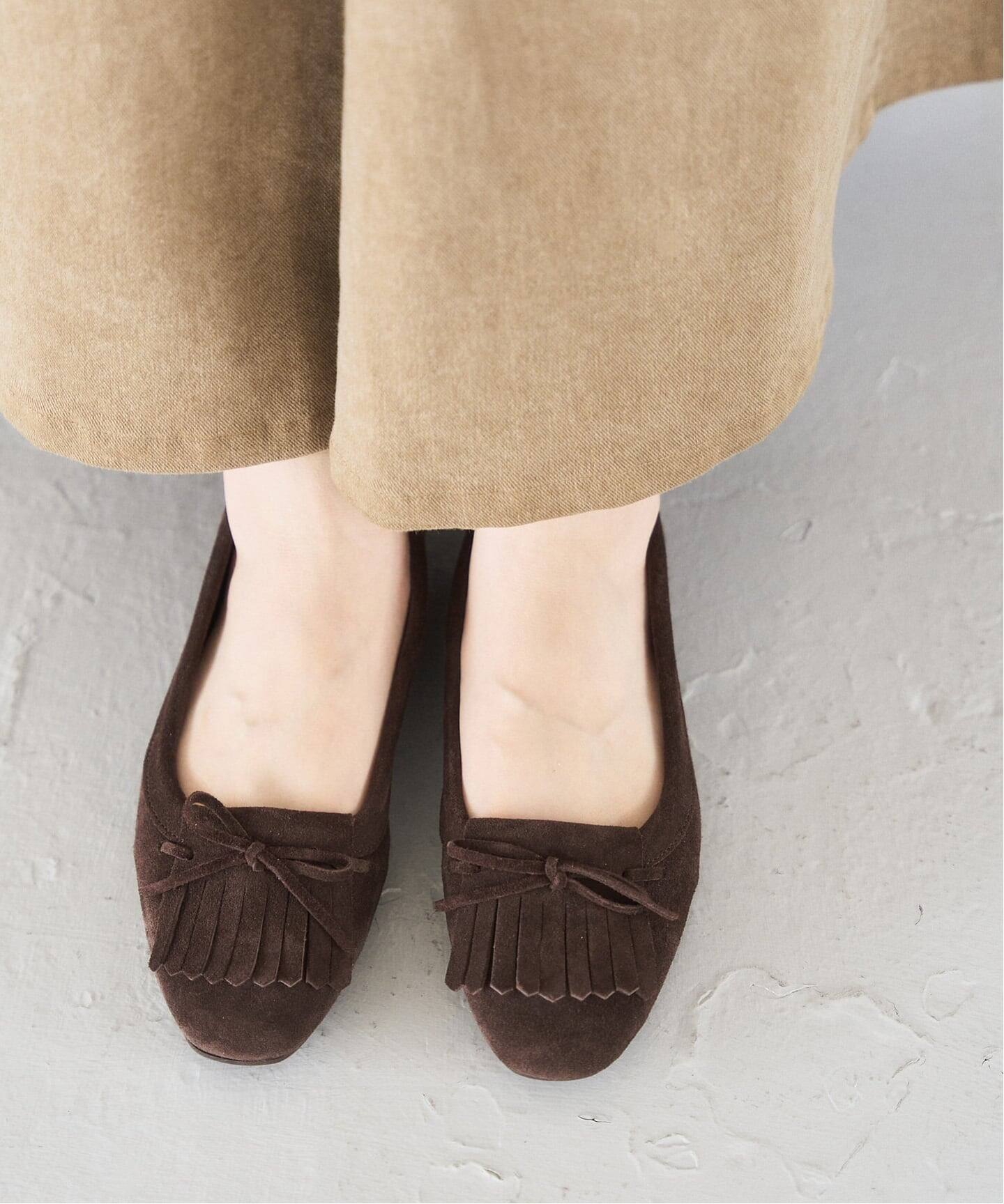 追加》レザーキルトタッセルフラット（フラットシューズ）｜LE TALON