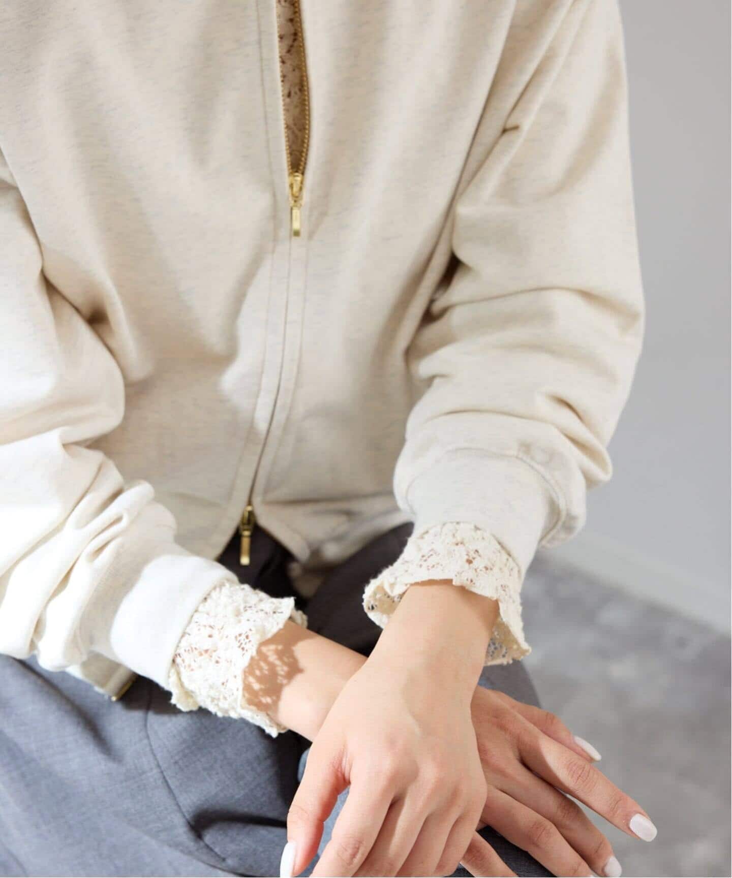 追加予約》ジップオープン2WAYスウェットプルオーバー（スウェット