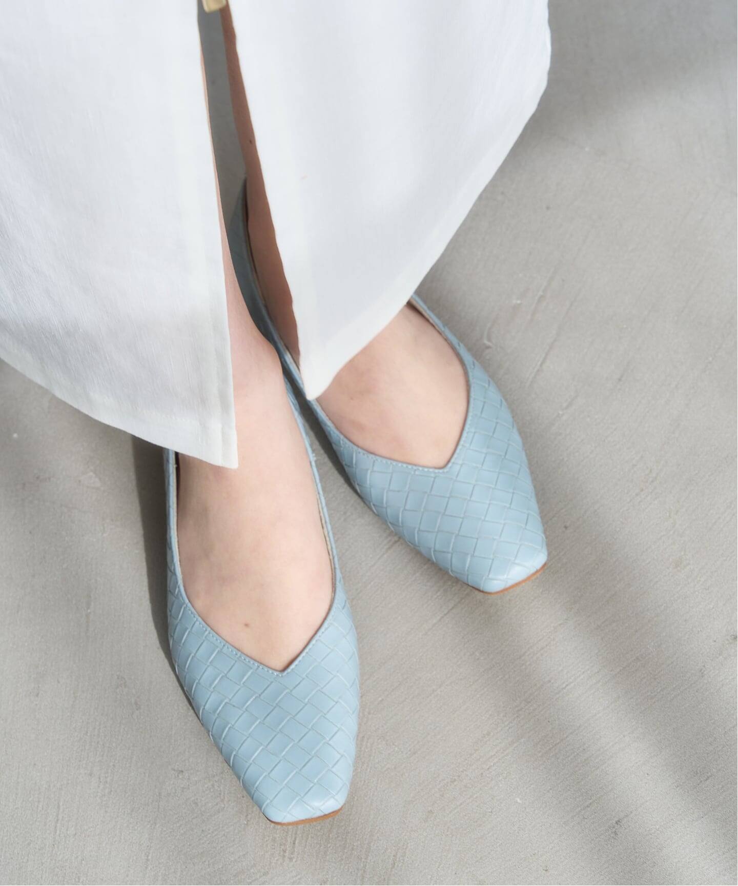 ≪追加≫スクエアVカットフラット（フラットシューズ）｜LE TALON（ル