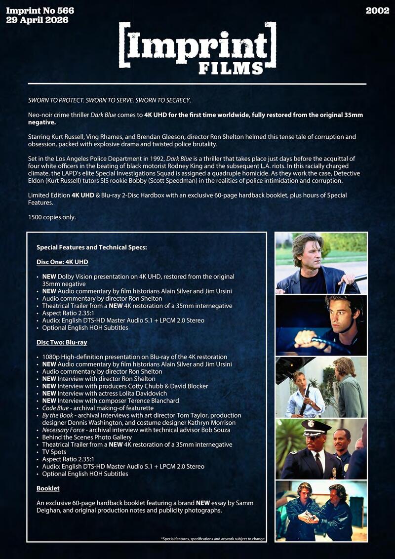 Imprint Films Announces April Releases