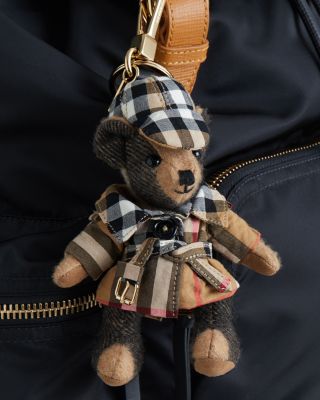 Burberry Thomas Bear Charm in Check Trench Coat | Bloomingdale's