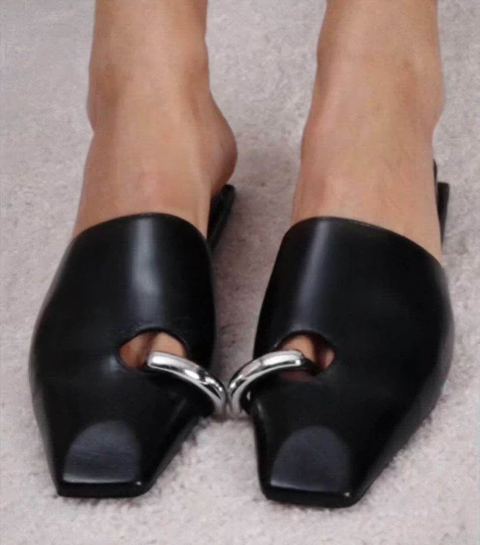 Tory Burch Women's Pierced Leather Mules | Bloomingdale's