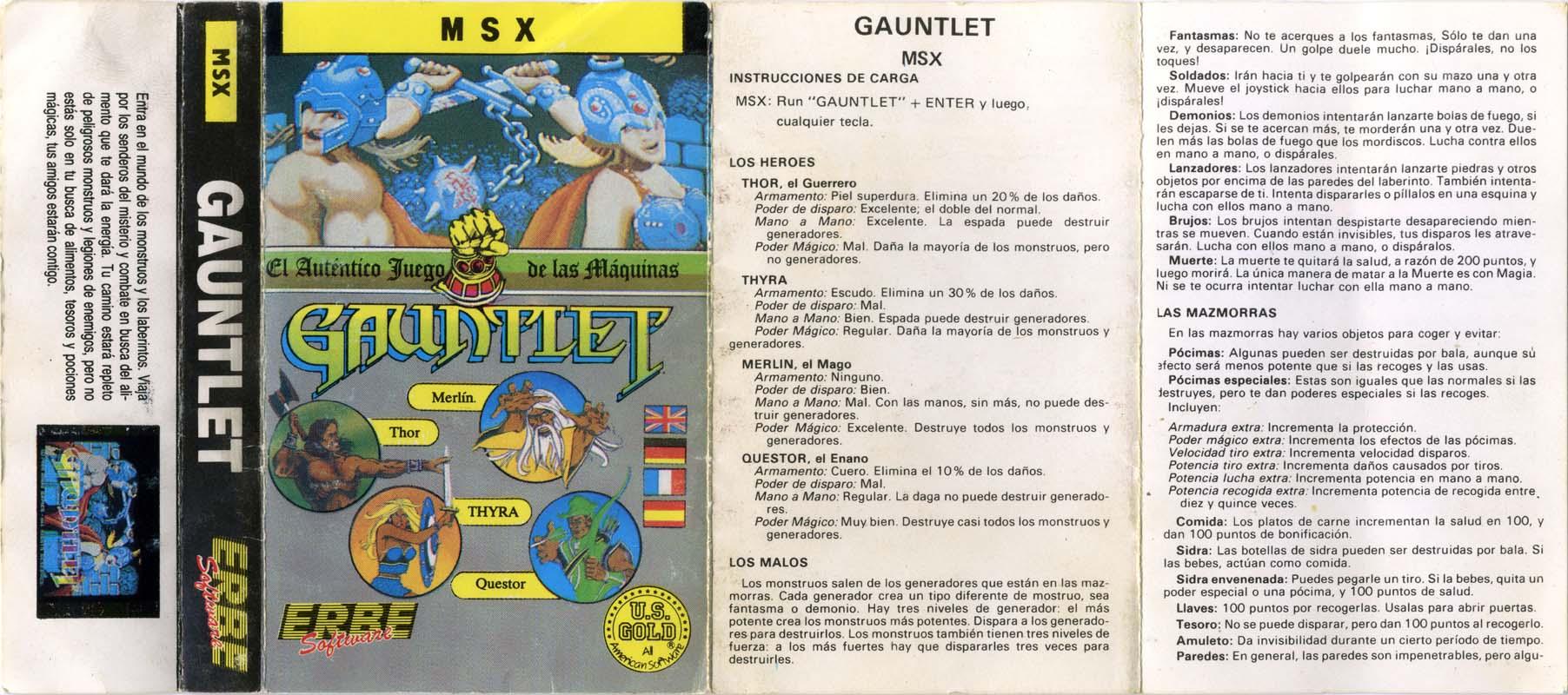 Gauntlet (1986, MSX, US Gold, Gremlin Graphics, Atari Games